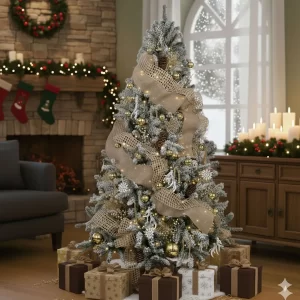 Árbol De Navidad Nevado 210cm Frondoso - Verde