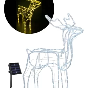 Reno Navidad Amarillo Luces Led Solar / Adornos Decoración